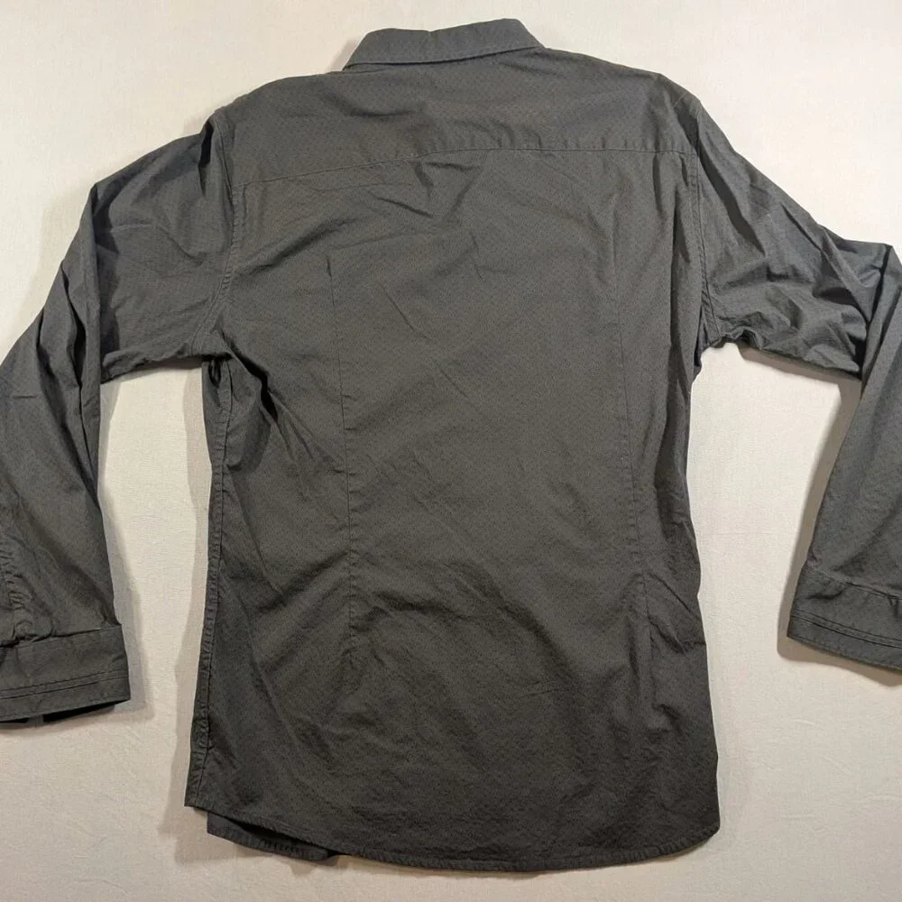 Marc Anthony Charcoal Extra Slim Fit Men's Dress Shirt Size Large - Picture 2 of 6